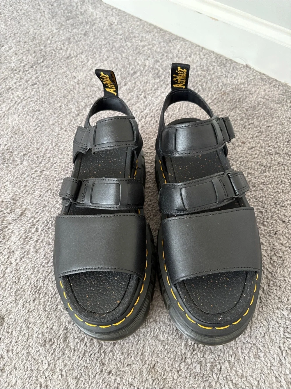 Doc Martens Ricki 3 Strap Sandal Black Leather